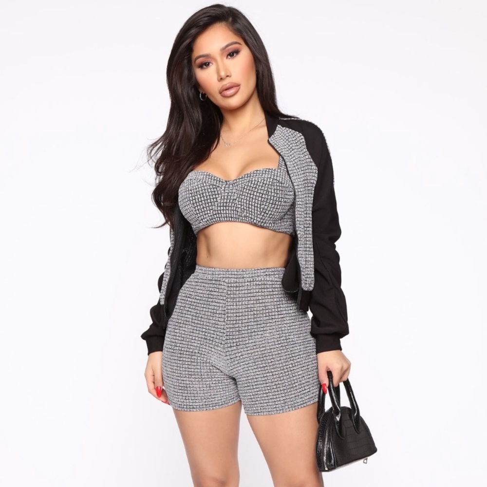Metallic Moves 3 Piece Short Set